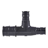SharkBite UA454A5 Expansion Reducing Tee, 3/4 x 1/2 x 1/2 in, Barb, Polysulfone, Black, 160 psi Pressure